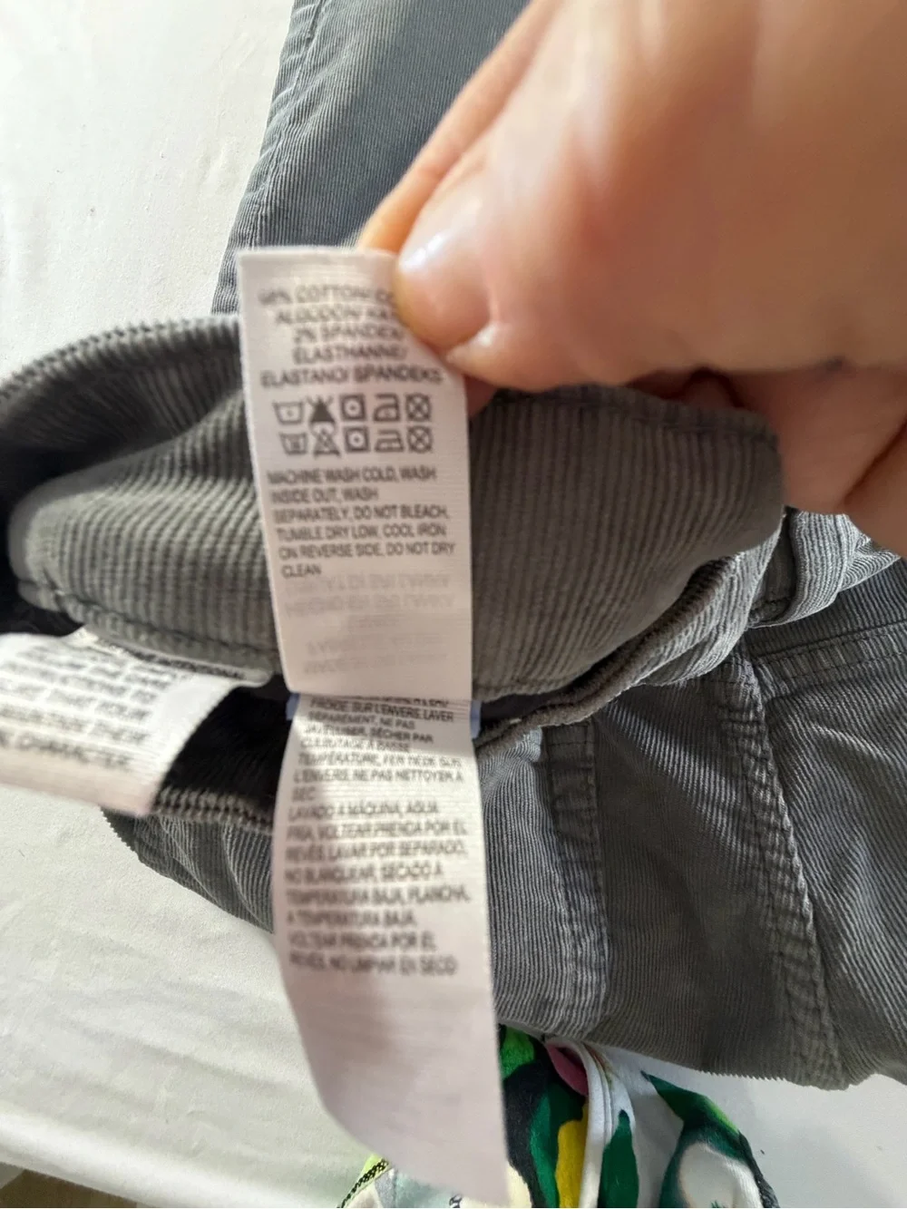 Lucky Brand 121 Slim Gray Corduroy Pants 34x32 Stretch Cord